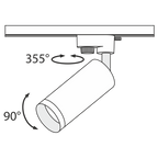 Oświetlenie szynowe Technical Focus IP20 1xGU10 TR004-1-GU10-MG | Czarny