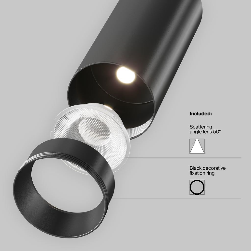Oświetlenie szynowe Technical Focus LED IP20 x TR021-1-12B3K-W-D-B | Czarny