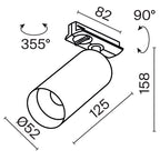 Oświetlenie szynowe Technical Focus LED IP20 x TR021-1-12W3K-W-BBS | Czarny