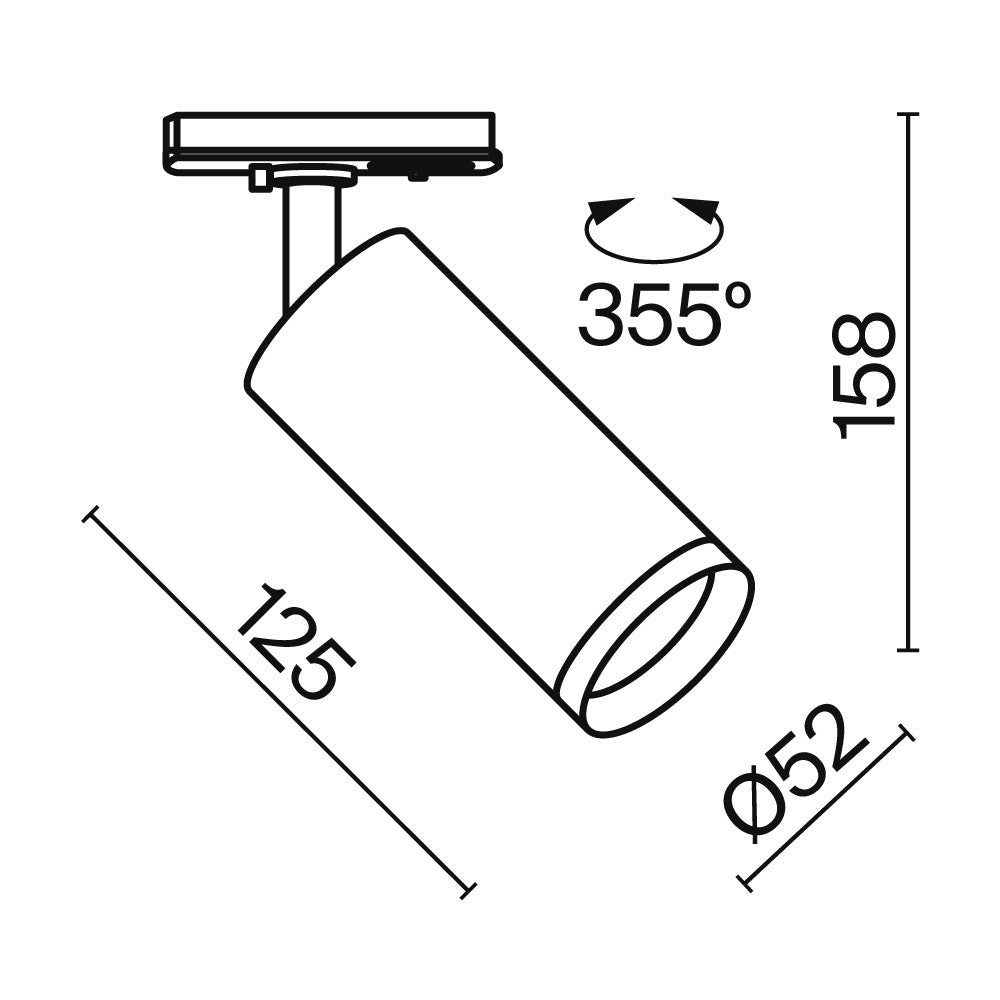 Oświetlenie szynowe Technical Focus LED IP20 x TR021-1-12W4K-W-W | Biały