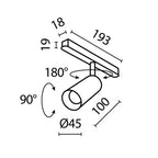Oświetlenie szynowe Technical Focus LED IP20 x TR032-2-5W4K-S-W | Biały