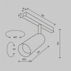 Oświetlenie szynowe Technical Focus LED IP20 x TR032-4-12W3K-M-DS-BBS | Czarny