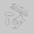 Oświetlenie szynowe Technical Focus LED IP20 x TR032-4-5W3K-M-DS-BBS | Czarny
