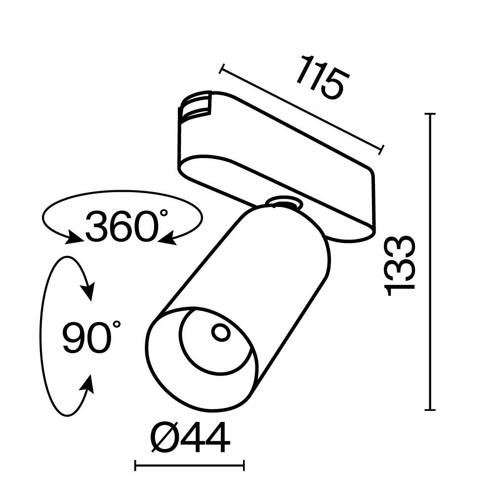 Oświetlenie szynowe Technical Focus LED IP20 x TR103-1-12W3K-M-W | Biały