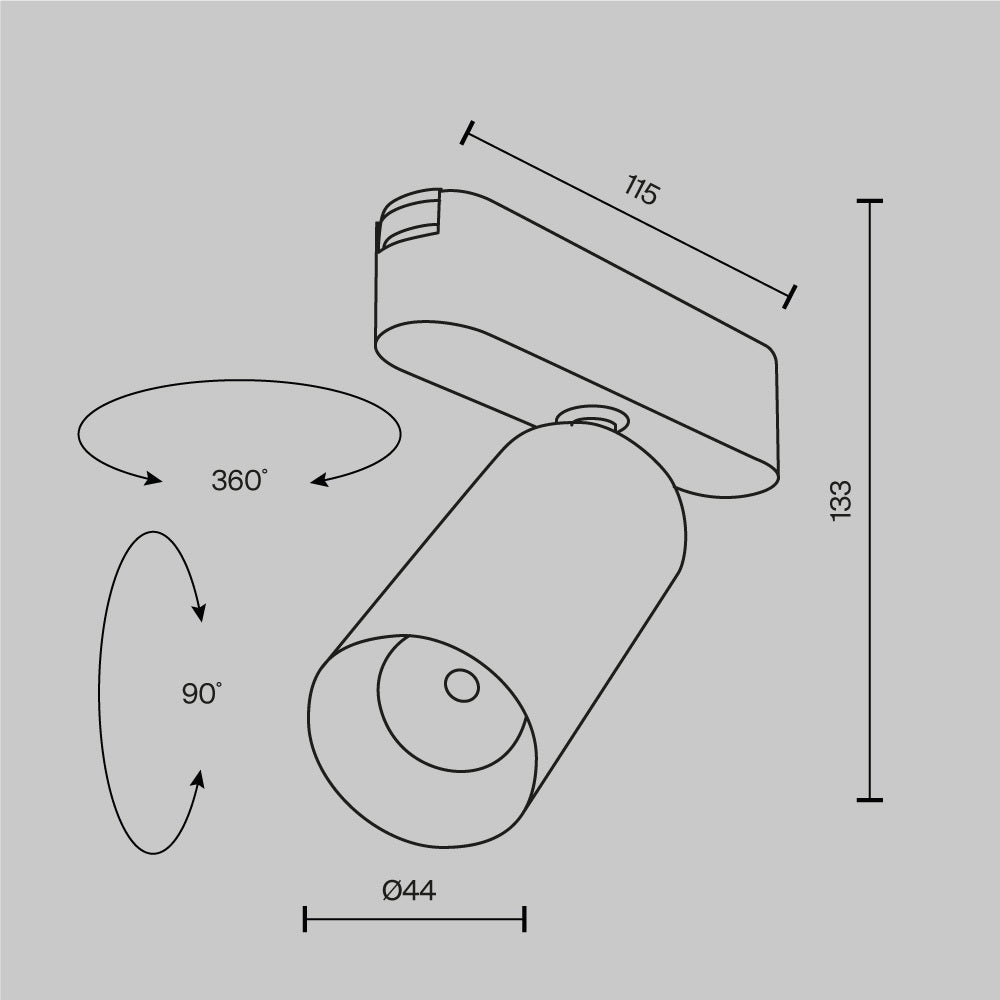 Oświetlenie szynowe Technical Focus LED IP20 x TR103-1-12W4K-M-W | Biały