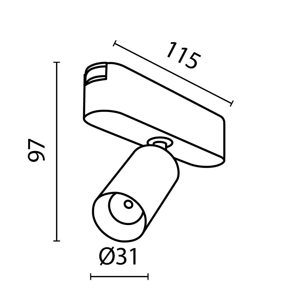 Oświetlenie szynowe Technical Focus LED IP20 x TR103-1-5W3K-M-B | Czarny
