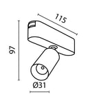 Oświetlenie szynowe Technical Focus LED IP20 x TR103-1-5W3K-M-B | Czarny