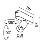 Oświetlenie szynowe Technical Focus LED IP20 x TR103-1-5W3K-M-W | Biały
