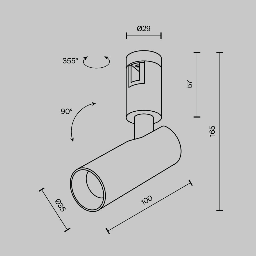 Oświetlenie szynowe Technical Focus Led IP20 x TR144-1-5W2.7K-W-BS-DE | Mosiądz