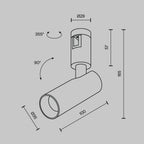 Oświetlenie szynowe Technical Focus Led IP20 x TR144-1-5W2.7K-W-BS-DE | Mosiądz