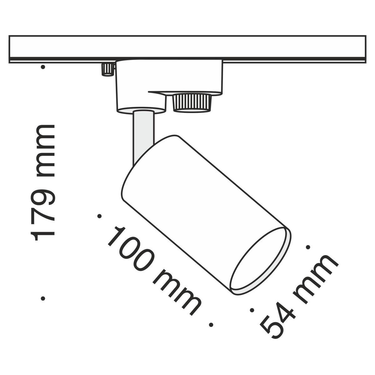 Oświetlenie szynowe Technical Focus MINI IP20 1xGU10 TR002-1-GU10-B | Czarny