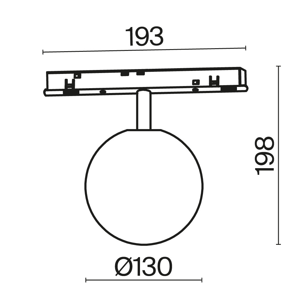 Oświetlenie szynowe Technical Luna IP20 x TR038-2-5W4K-1 | Czarny