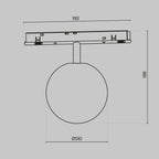 Oświetlenie szynowe Technical Luna IP20 x TR038-2-5W4K-W-1 | Biały