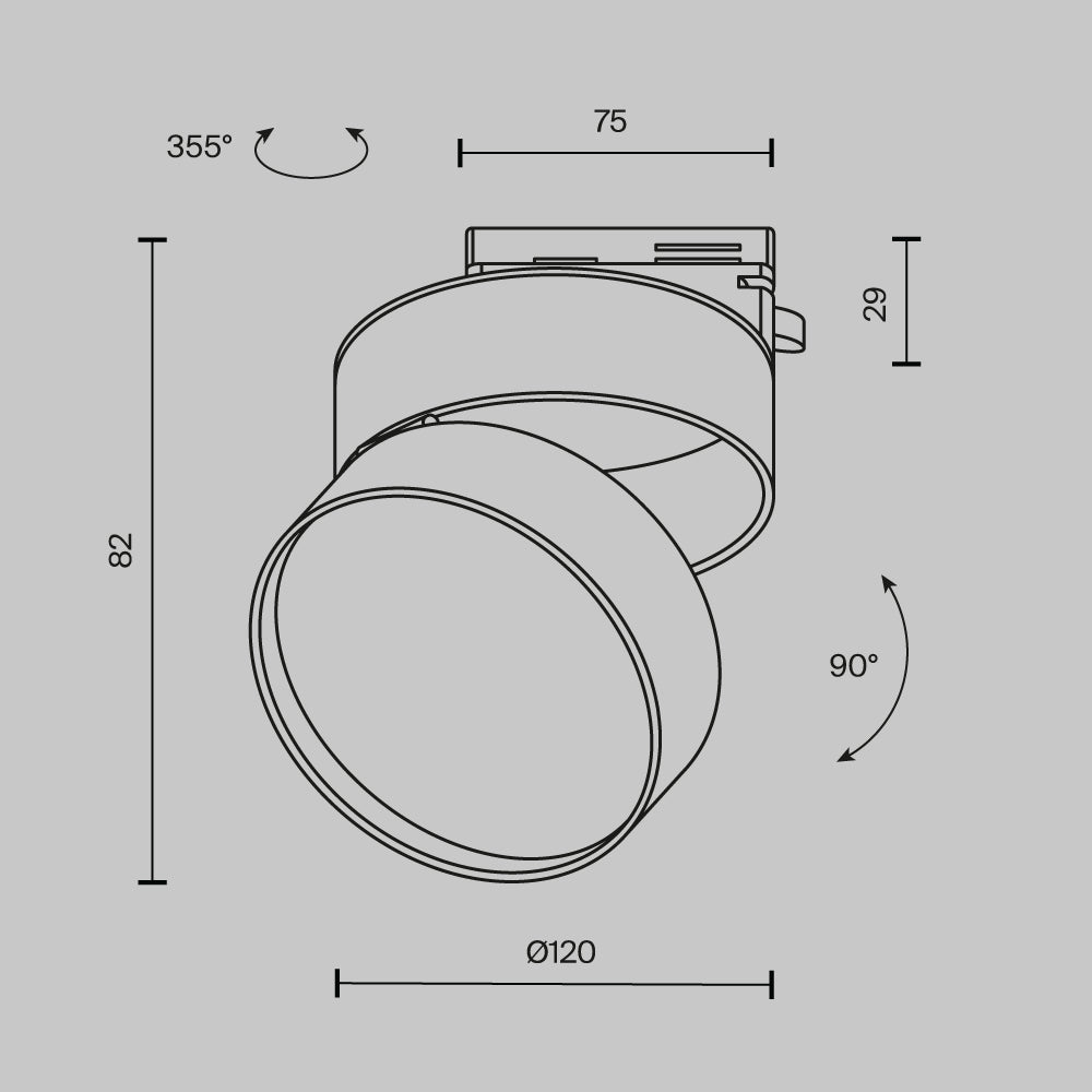 Oświetlenie szynowe Technical ONDA IP20 x TR007-1-18W3K-B-1 | Czarny