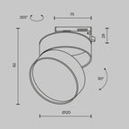 Oświetlenie szynowe Technical ONDA IP20 x TR007-1-18W3K-B | Czarny