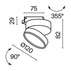 Oświetlenie szynowe Technical ONDA IP20 x TR007-1-18W3K-B | Czarny