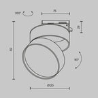 Oświetlenie szynowe Technical ONDA IP20 x TR007-1-18W3K-B4K | Czarny