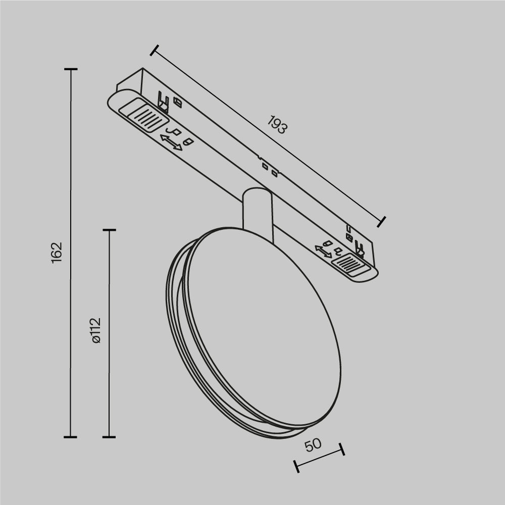 Oświetlenie szynowe Technical Outline IP20 x TR090-2-6W3K-B | Czarny