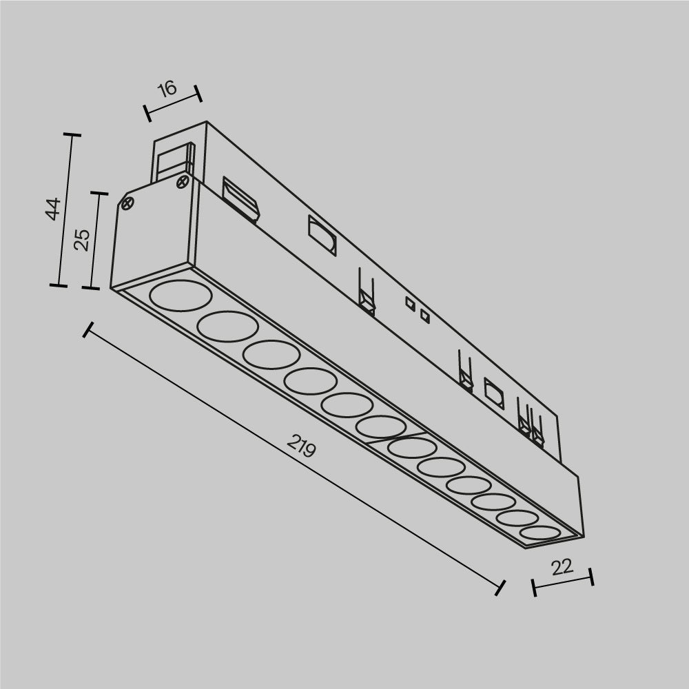 Oświetlenie szynowe Technical Points IP20 x TR031-2-12W2.7K-B | Czarny