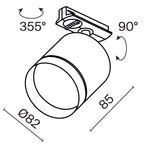 Oświetlenie szynowe Technical Polar IP20 1xGX53 TR088-1-GX53-MG | Czarny