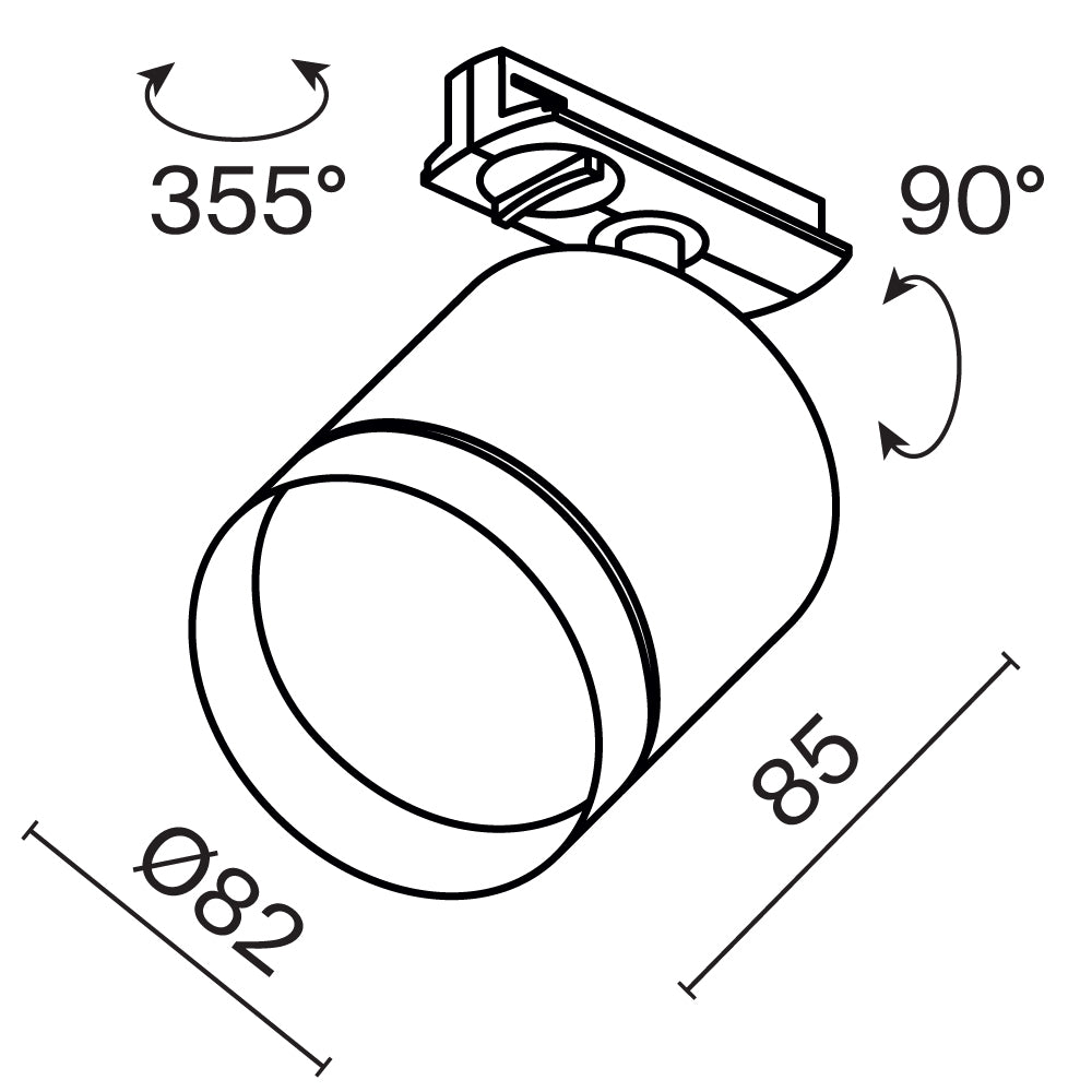 Oświetlenie szynowe Technical Polar IP20 1xGX53 TR088-1-GX53-W | Biały