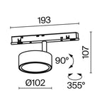 Oświetlenie szynowe Technical Rado IP20 x TR040-4-18WTW-DD-B | Czarny
