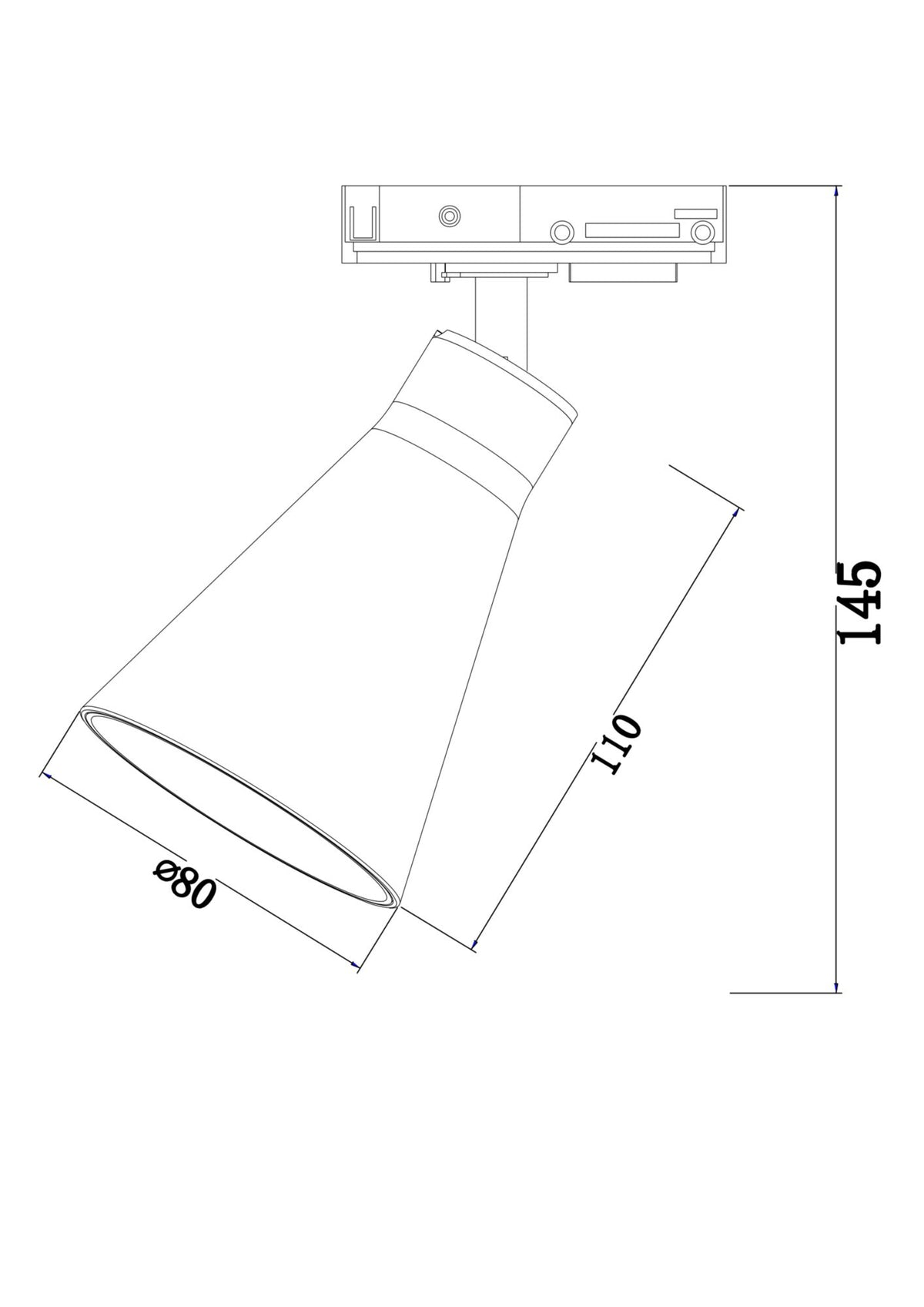 Oświetlenie szynowe Technical Virar IP20 1xGU10 TR022-1-GU10-B | Czarny