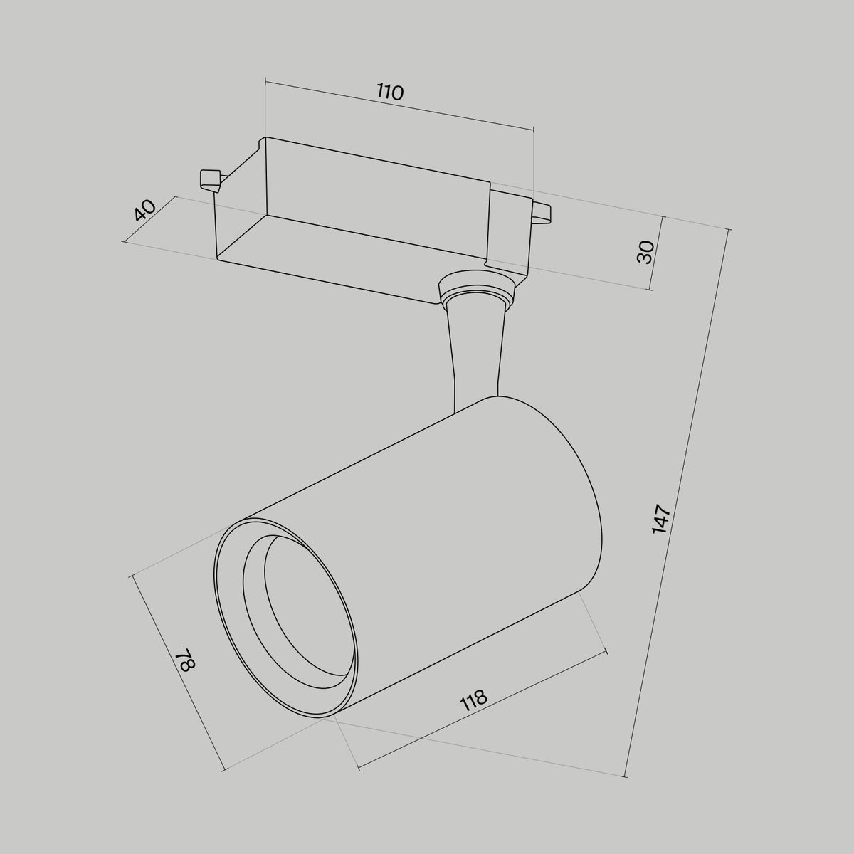 Oświetlenie szynowe Technical Vuoro IP20 x TR003-1-10W4K-S-W | Biały