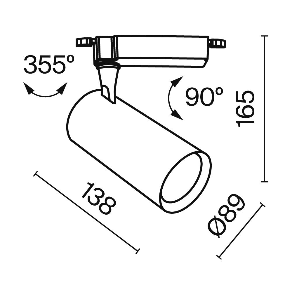 Oświetlenie szynowe Technical Vuoro IP20 x TR003-1-15W3K-S-W | Biały