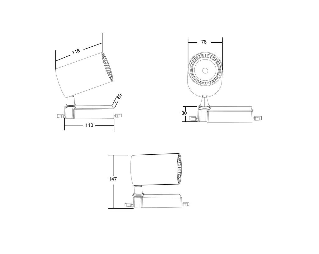 Oświetlenie szynowe Technical Vuoro IP20 x TR029-3-10W3K-B | Czarny