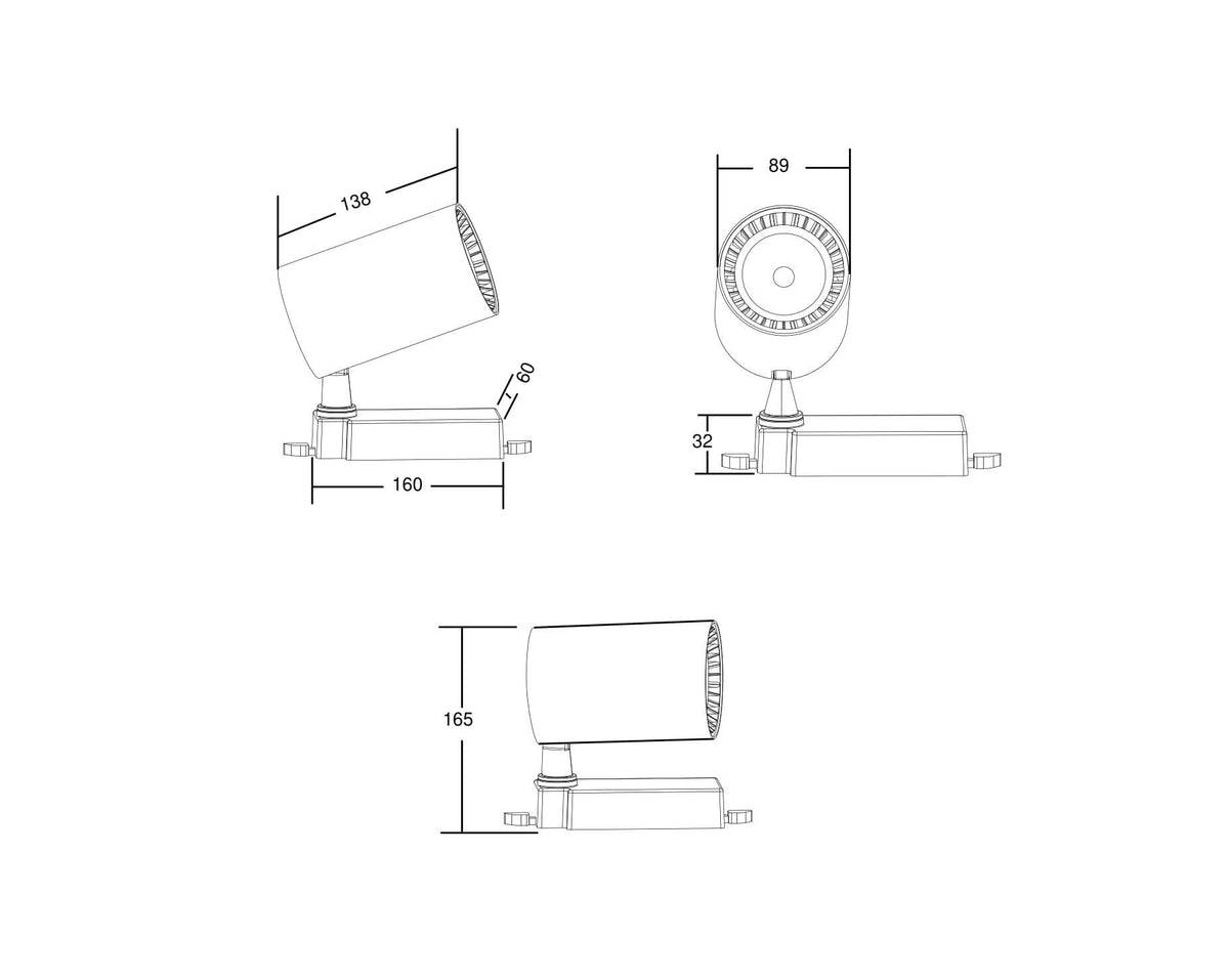 Oświetlenie szynowe Technical Vuoro IP20 x TR029-3-30W4K-B | Czarny
