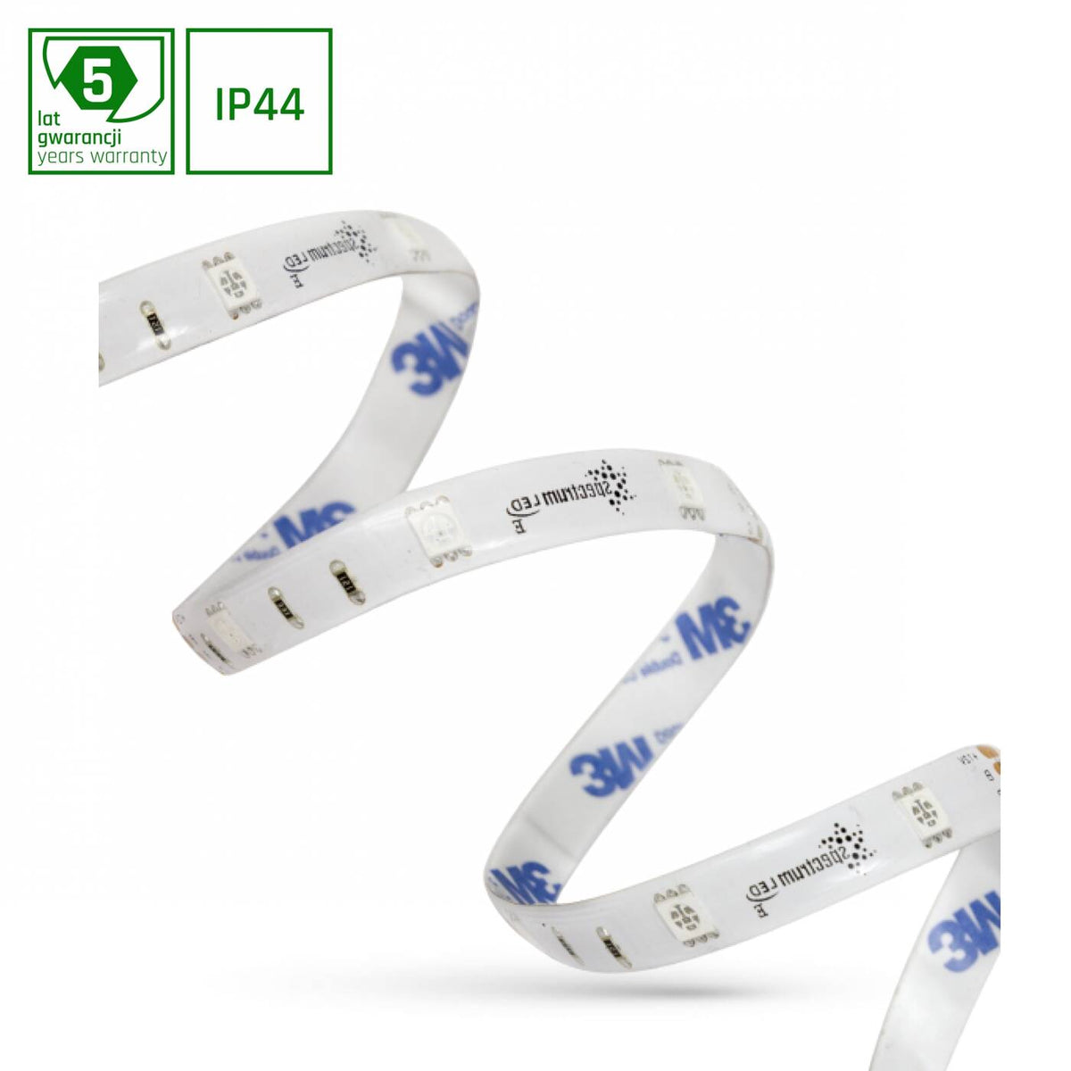 PASEK LED 30W 5050 30LED RGB 5 LAT 1M (ROLKA 5M) - W SILIKONIE