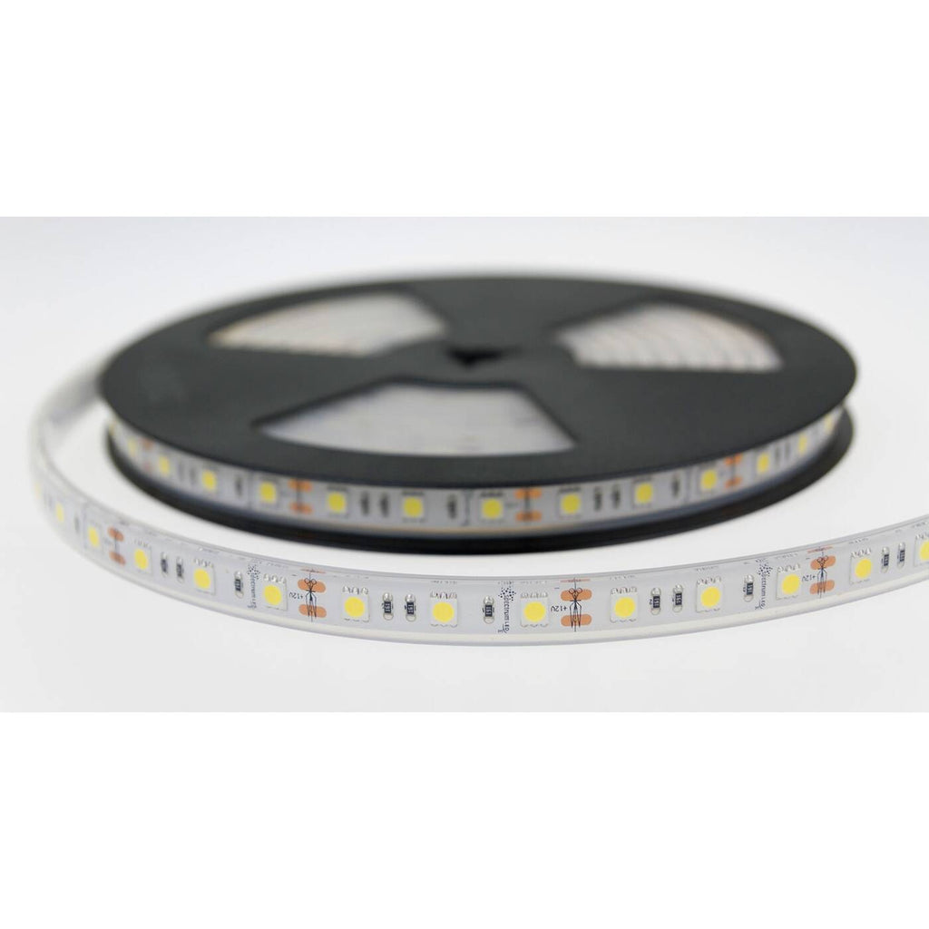 PASEK LED 48W 5050 60LED CW 5 LAT 1M (ROLKA 5M) - W SILIKONIE