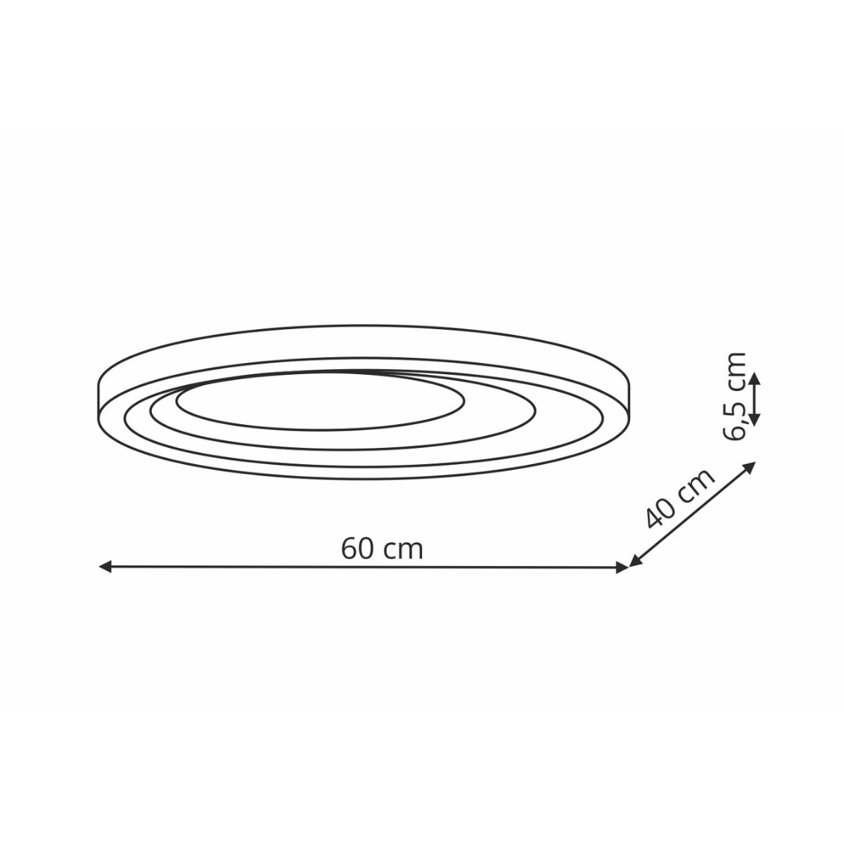 Plafon Alune oval LED CCT