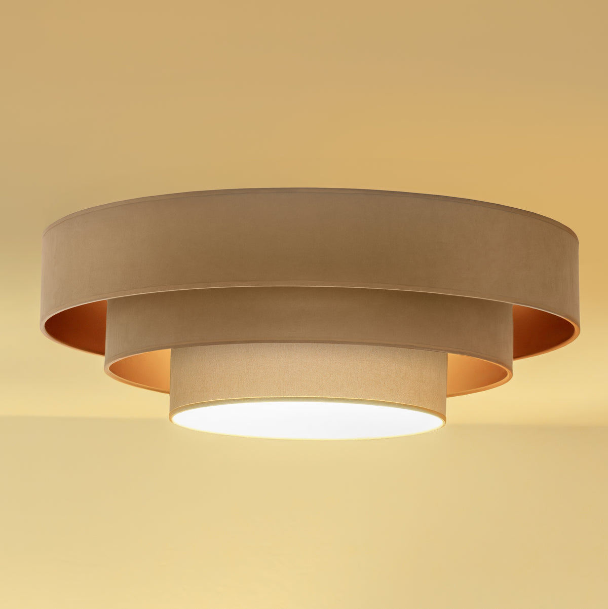Plafon DUOLLA LUNETA CAPPUCINO 750206 beżowy/złoty n/axLampa LED średn.60cm