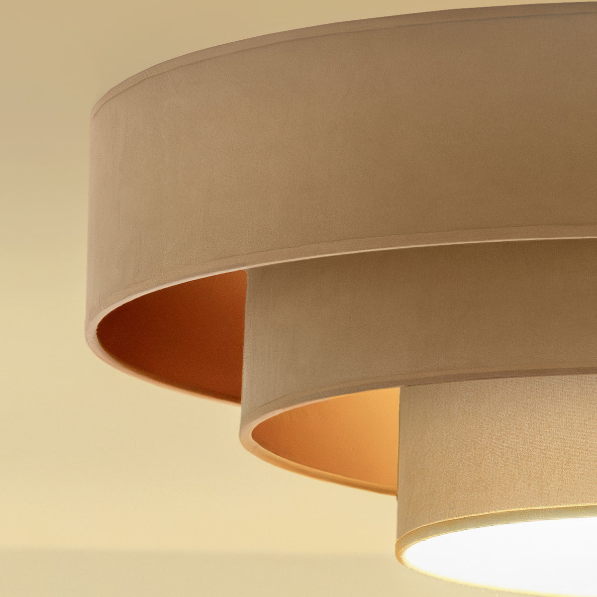 Plafon DUOLLA LUNETA CAPPUCINO 750206 beżowy/złoty n/axLampa LED średn.60cm