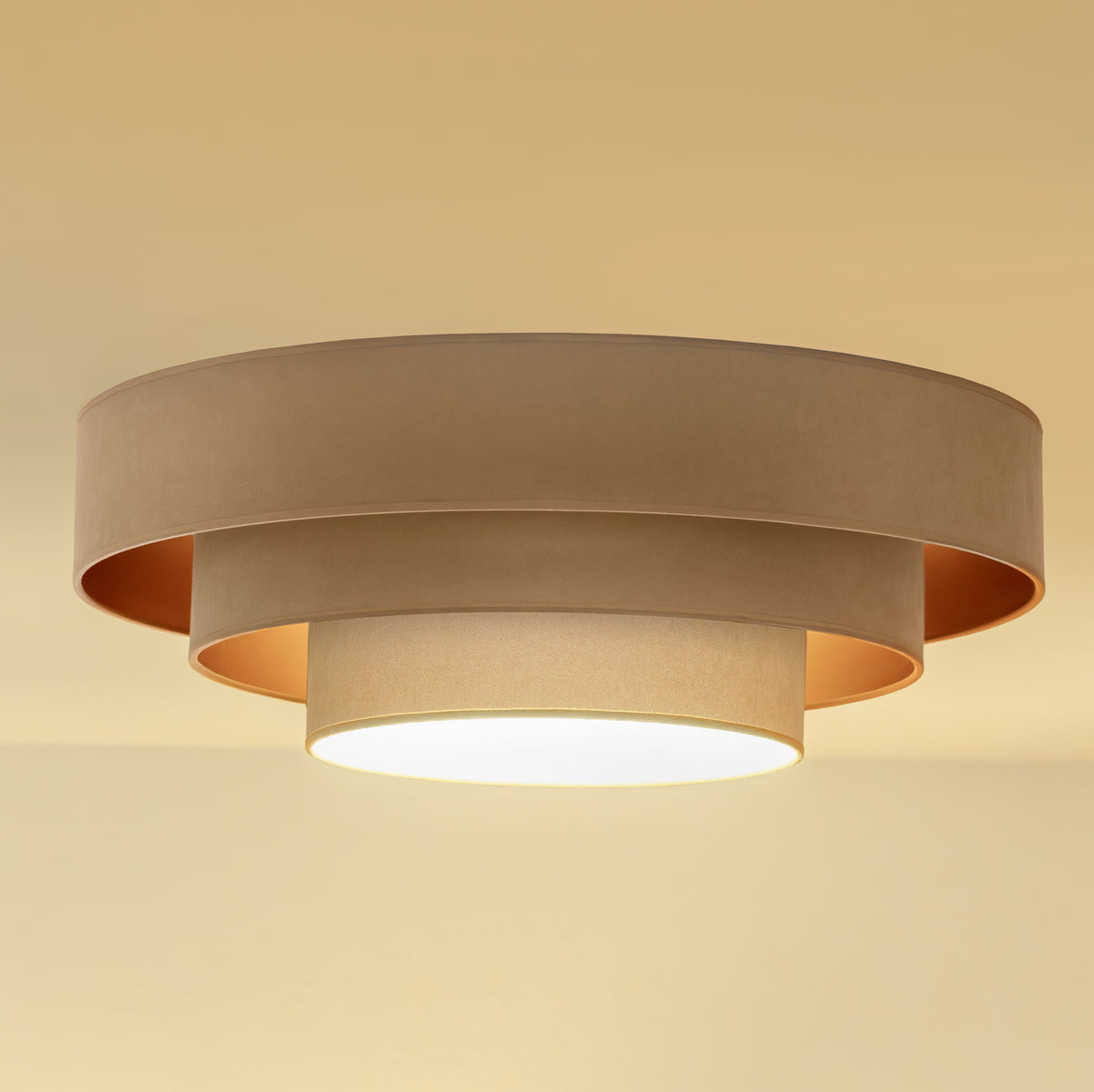 Plafon DUOLLA LUNETA CAPPUCINO 750237 beżowy/złoty n/axLampa LED średn.80cm