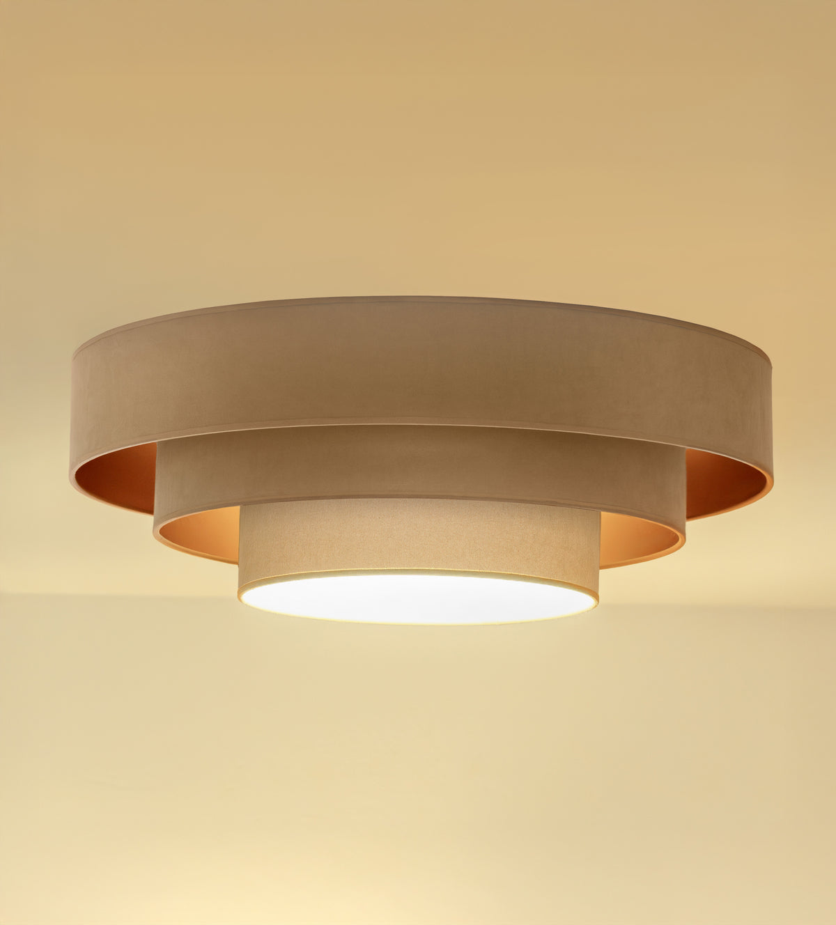 Plafon DUOLLA LUNETA CAPPUCINO 750237 beżowy/złoty n/axLampa LED średn.80cm
