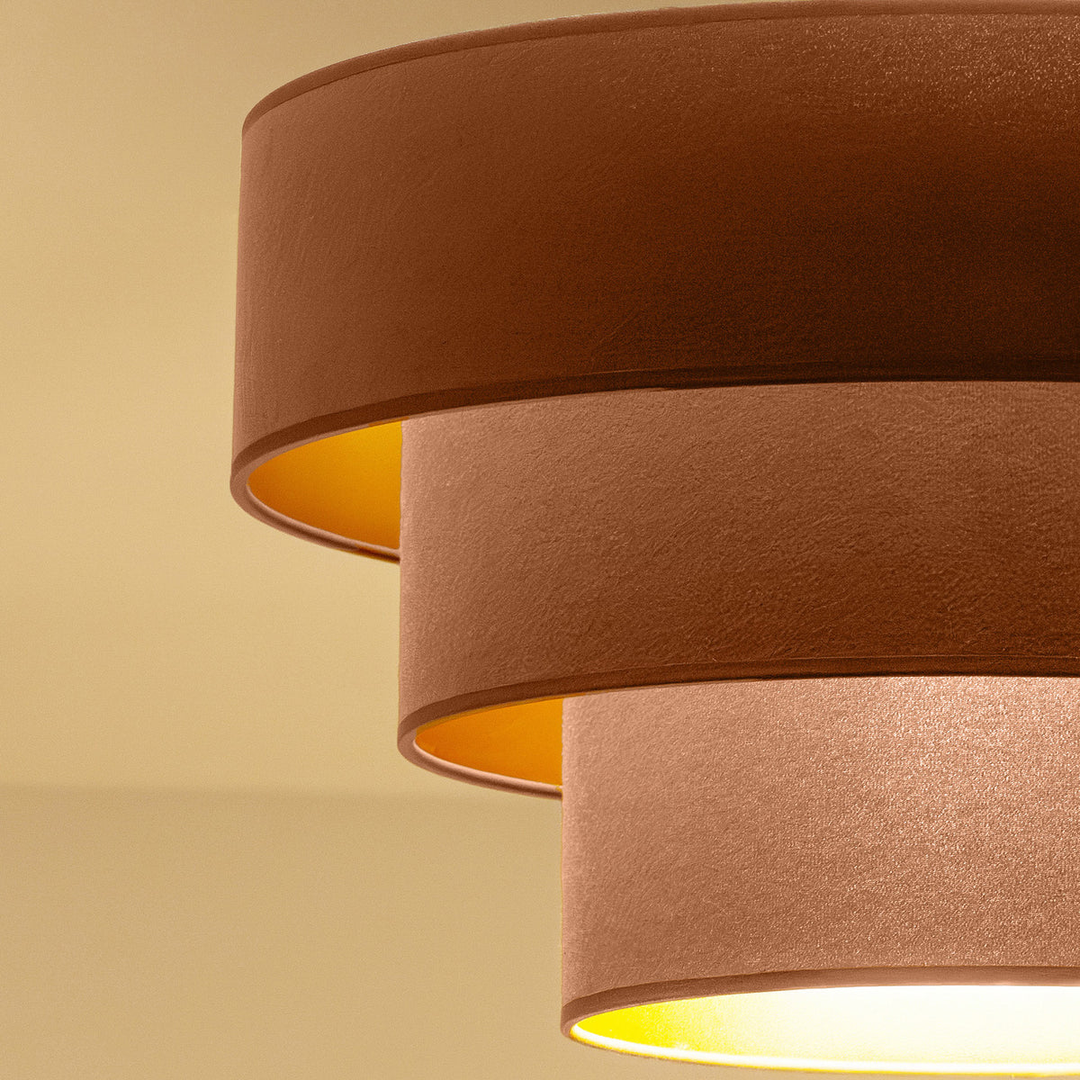Plafon DUOLLA LUNETA CARAMEL 750282 jasno brązowy/złoty 1xE27 średn.45cm