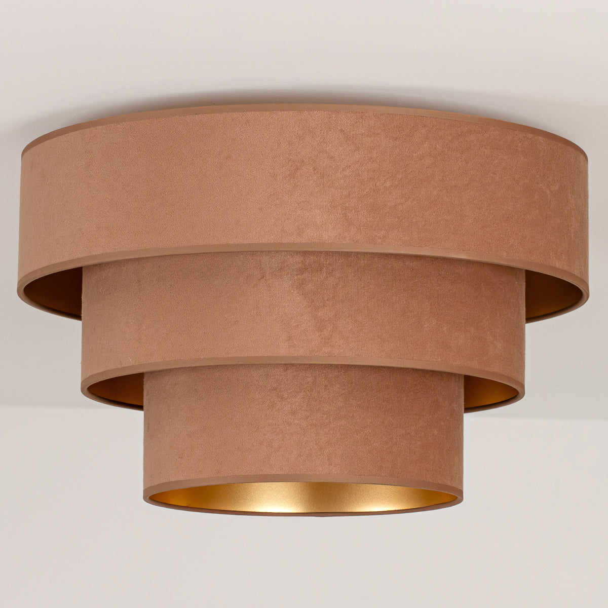 Plafon DUOLLA LUNETA CARAMEL 750282 jasno brązowy/złoty 1xE27 średn.45cm