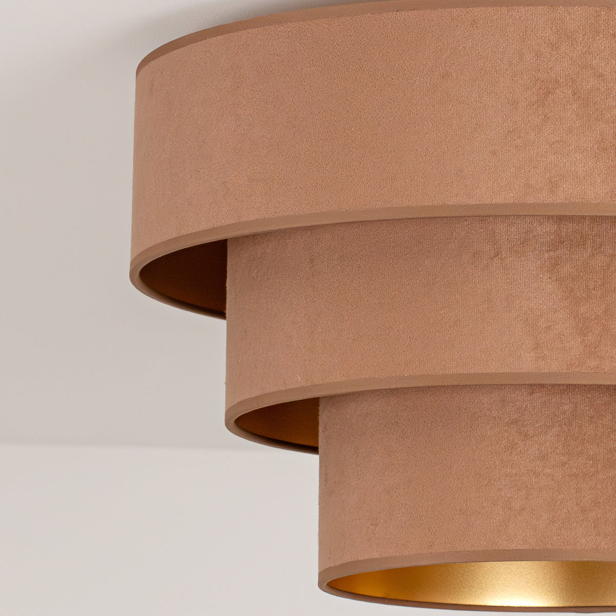 Plafon DUOLLA LUNETA CARAMEL 750282 jasno brązowy/złoty 1xE27 średn.45cm