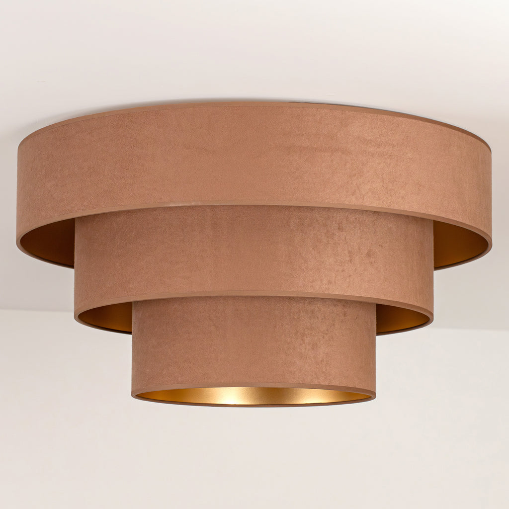 Plafon DUOLLA LUNETA CARAMEL 750329 jasno brązowy/złoty 1xE27 średn.60cm