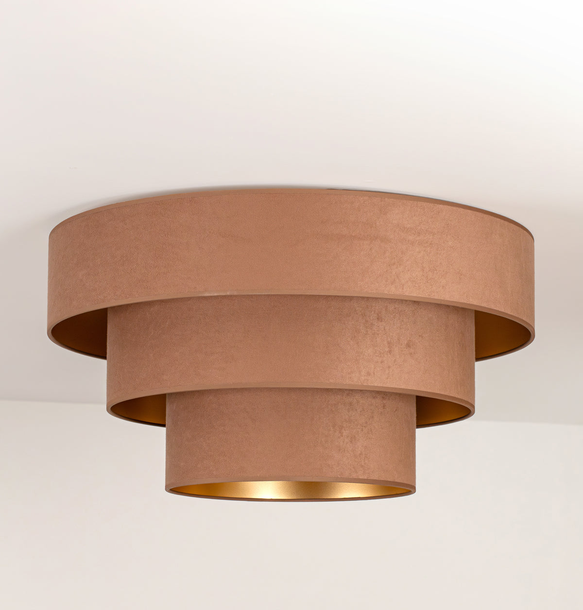 Plafon DUOLLA LUNETA CARAMEL 750329 jasno brązowy/złoty 1xE27 średn.60cm