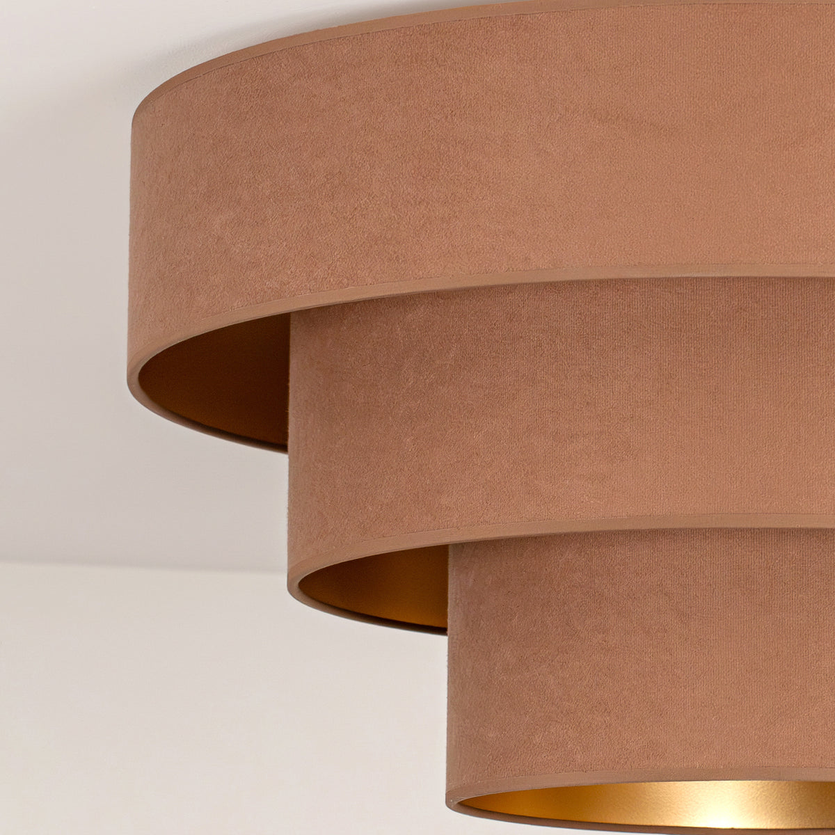 Plafon DUOLLA LUNETA CARAMEL 750329 jasno brązowy/złoty 1xE27 średn.60cm