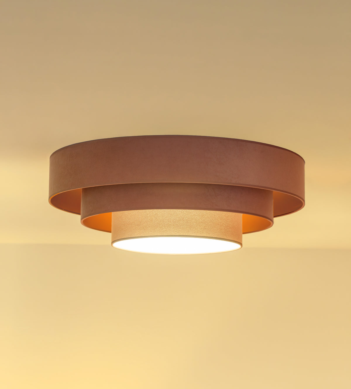 Plafon DUOLLA LUNETA CARAMEL 750336 jasno brązowy/złoty n/axLampa LED średn.60cm