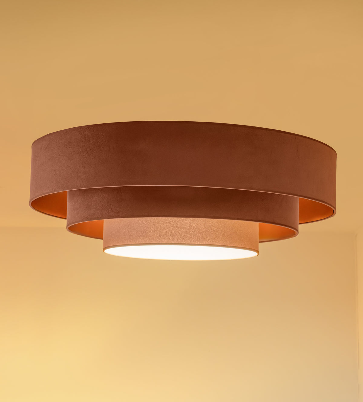Plafon DUOLLA LUNETA CARAMEL 750367 jasno brązowy/złoty n/axLampa LED średn.80cm