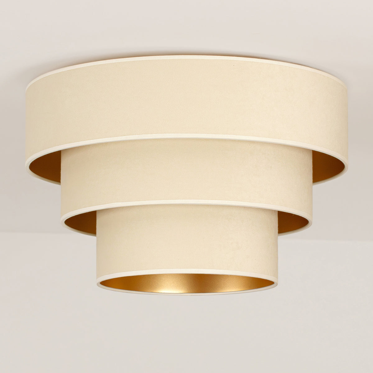 Plafon DUOLLA LUNETA LATTE 750022 kremowy/złoty 1xE27 średn.45cm