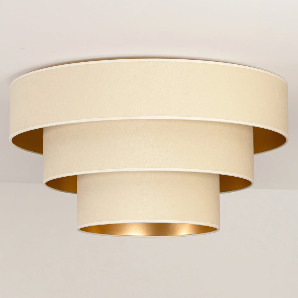 Plafon DUOLLA LUNETA LATTE 750060 kremowy/złoty 1xE27 średn.60cm