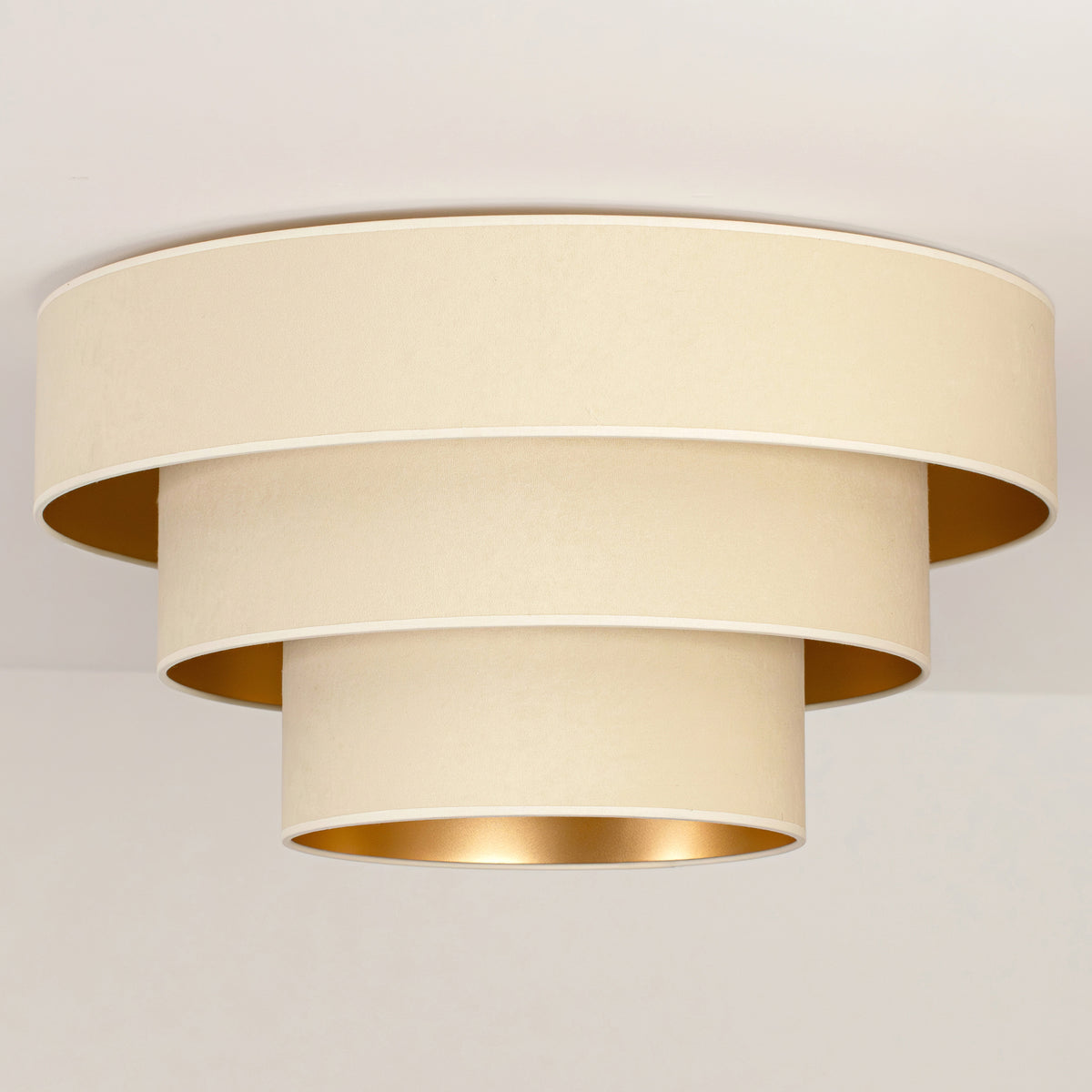 Plafon DUOLLA LUNETA LATTE 750060 kremowy/złoty 1xE27 średn.60cm