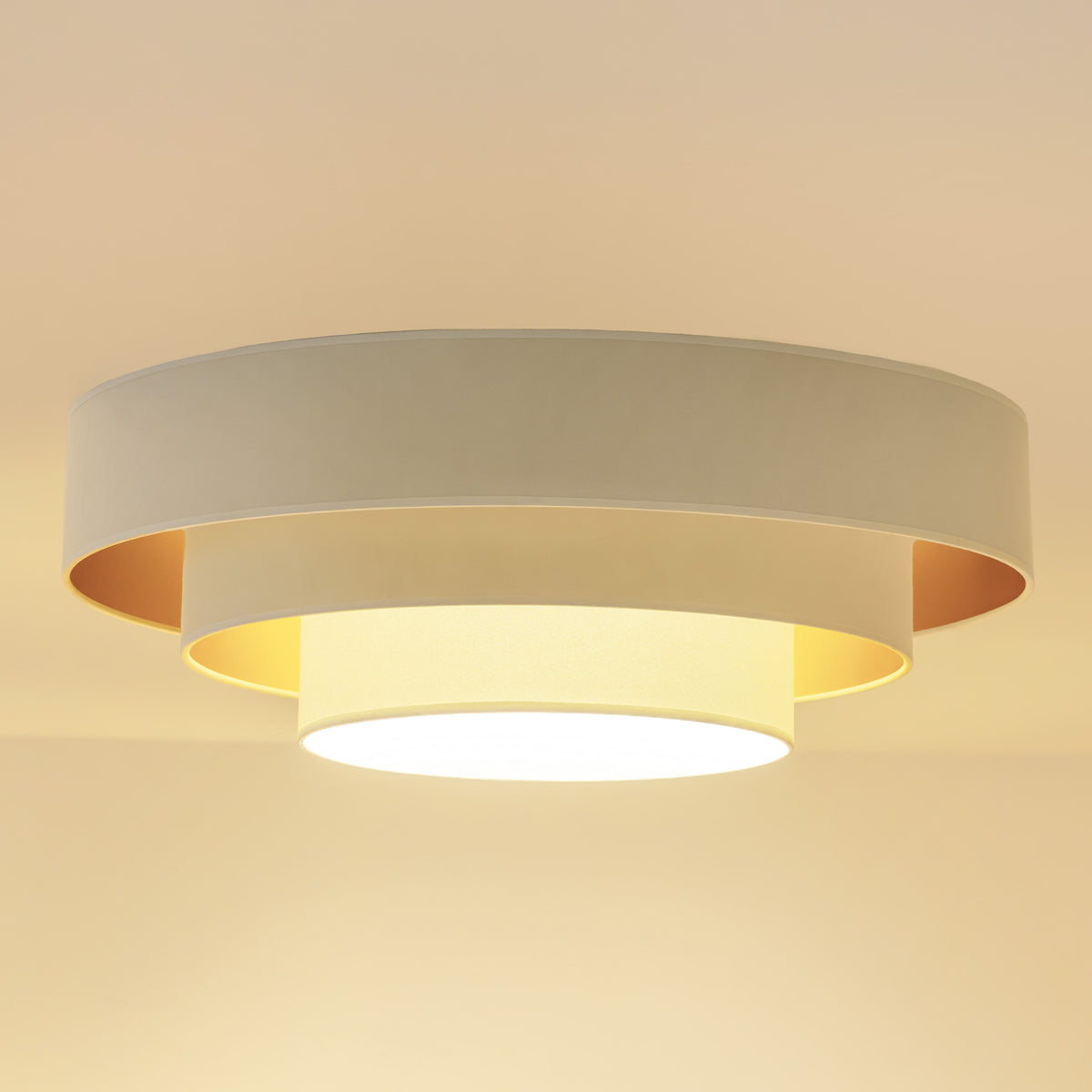 Plafon DUOLLA LUNETA LATTE 750077 kremowy/złoty n/axLampa LED średn.60cm